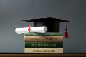 mortarboard diploma grammar books 1